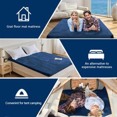 CYMULA queen memory foam camping mattress pad folded in bag for easy travel