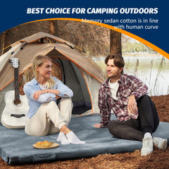 CYMULA CertiPUR-US queen memory foam camping mattress pad rolled for storage portability