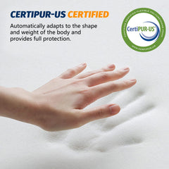 CYMULA CertiPUR-US queen memory foam camping mattress pad waterproof non-slip bottom on rough terrain