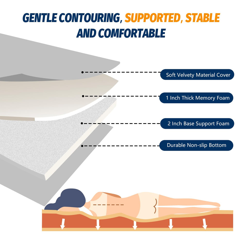 CYMULA memory foam camping mattress laid inside a tent for camping sleep.