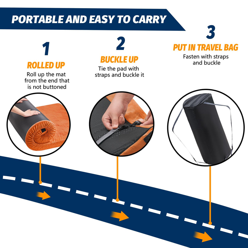 CYMULA memory foam camping mattress available in multiple sizes for versatility.
