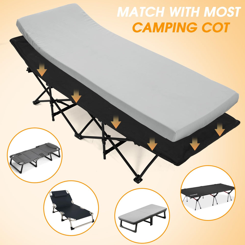 CYMULA memory foam close-up highlights supportive comfort on uneven ground.