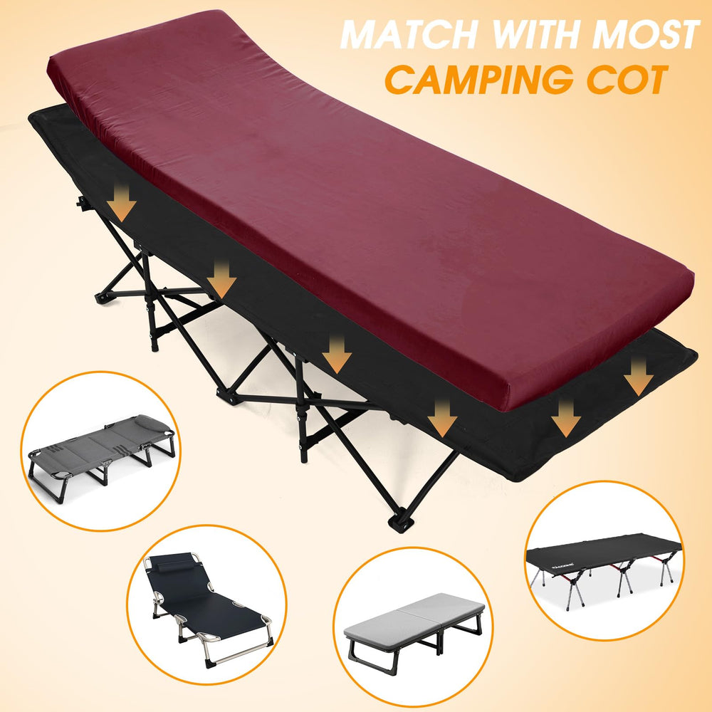 CYMULA camping bed with waterproof non-slip bottom stays securely in place.