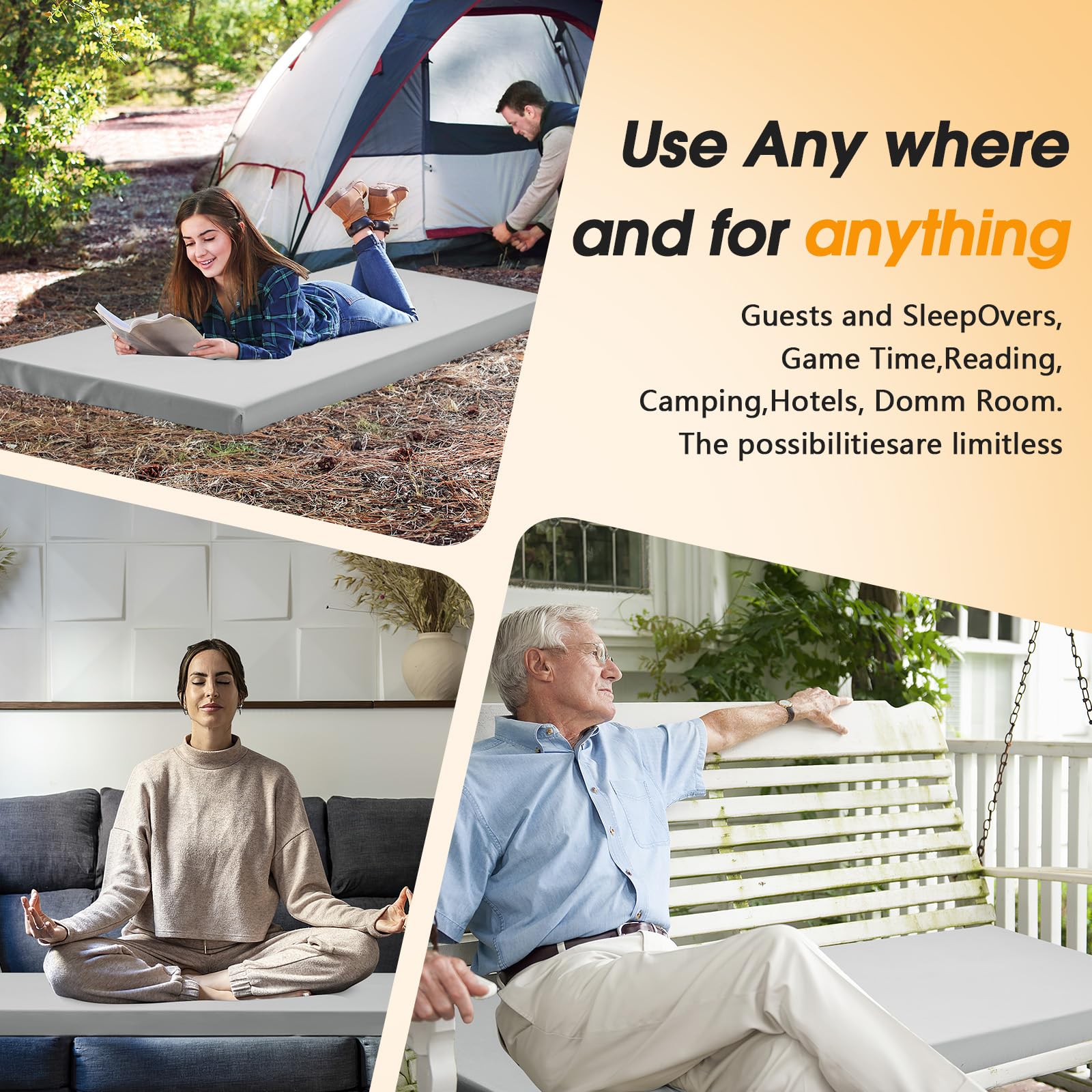 CYMULA secure-strap system keeps the mattress fixed to a cot or bed.
