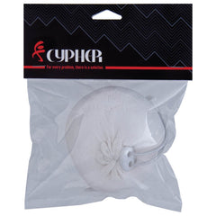 Cypher ABC Chalky Ball in a mesh bag reduces chalk dust during climbs