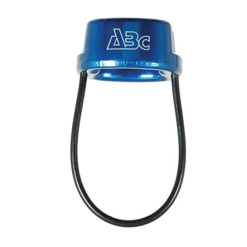 Cypher Arc blue belay device showing smooth rope feed for quick payouts and long rappels