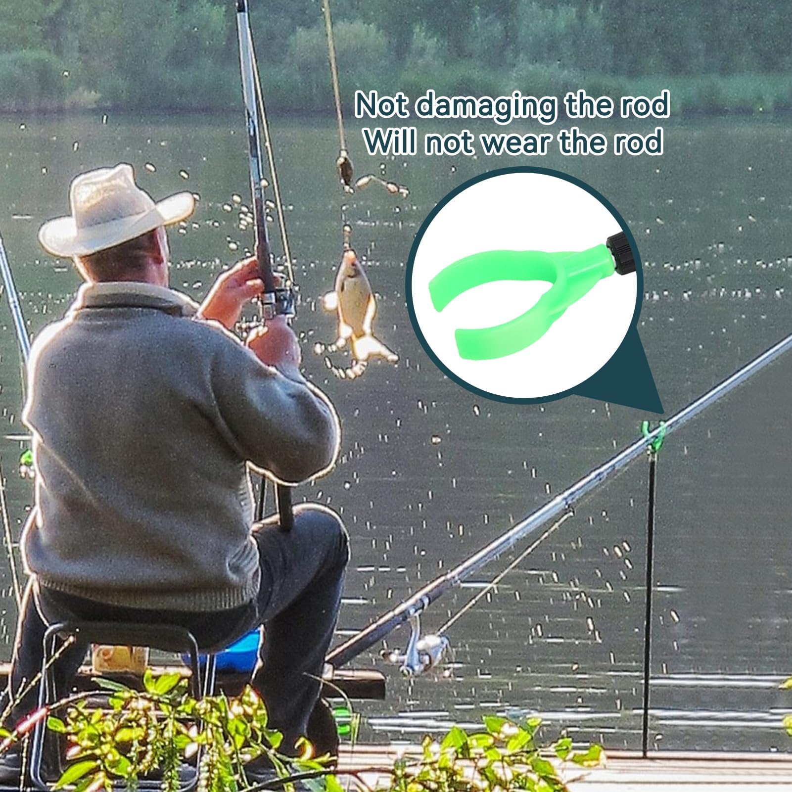 Cyrank aluminum alloy rod holder shows lightweight yet strong construction