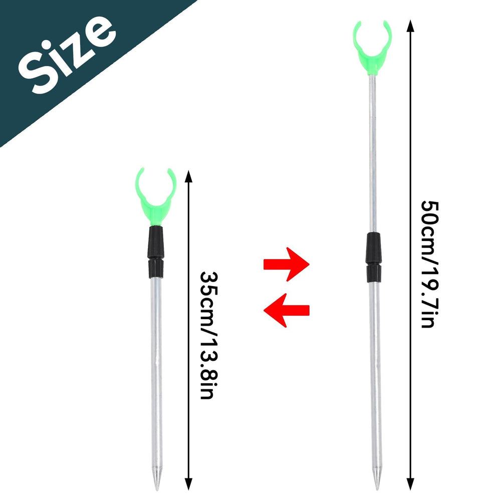 Cyrank extendable pole stand adjusted to preferred height