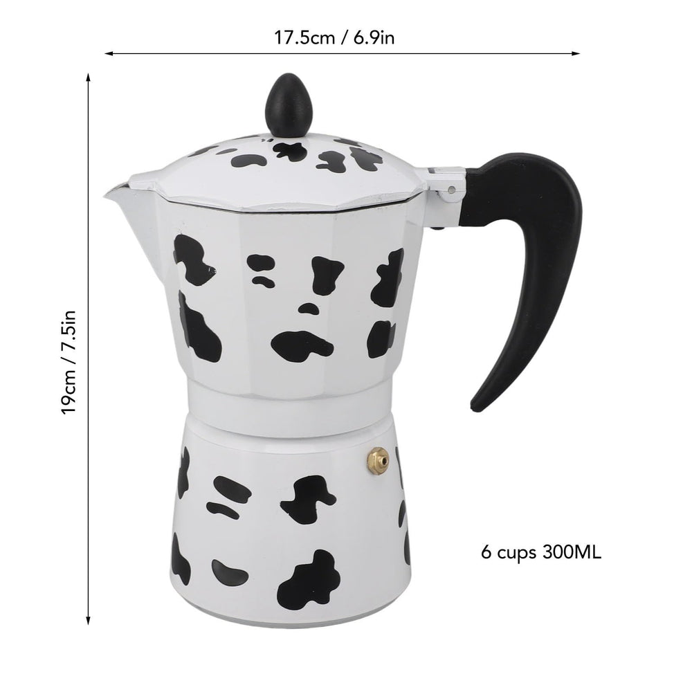 Cyrank Moka Pot delivers rich espresso in a compact six-cup size.
