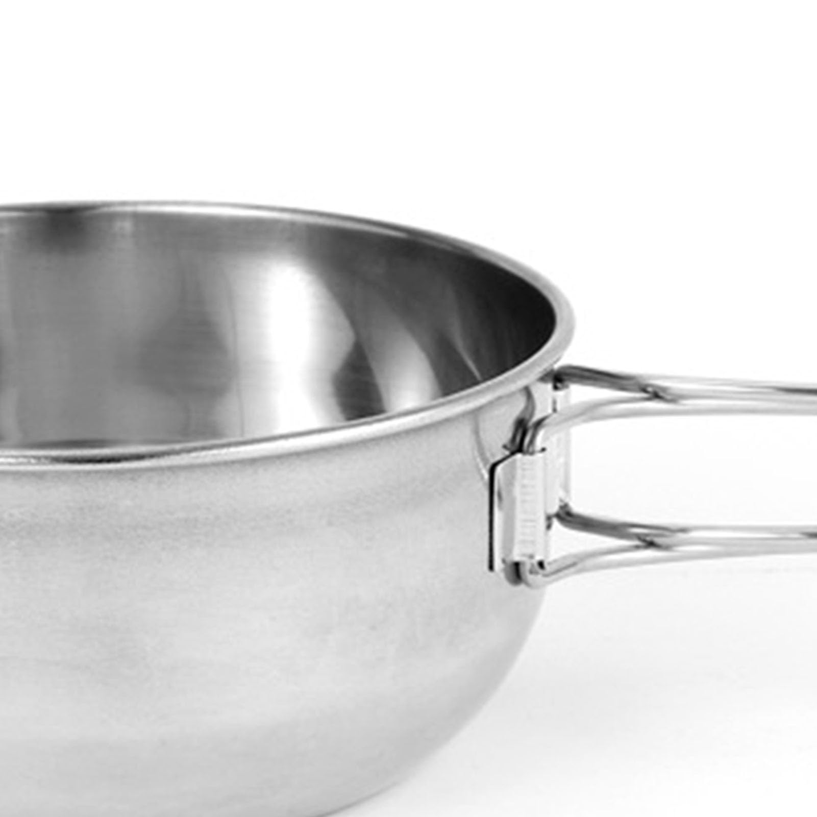 Cyrank stainless steel outdoor pan offers versatile multiuse for meals and serving.