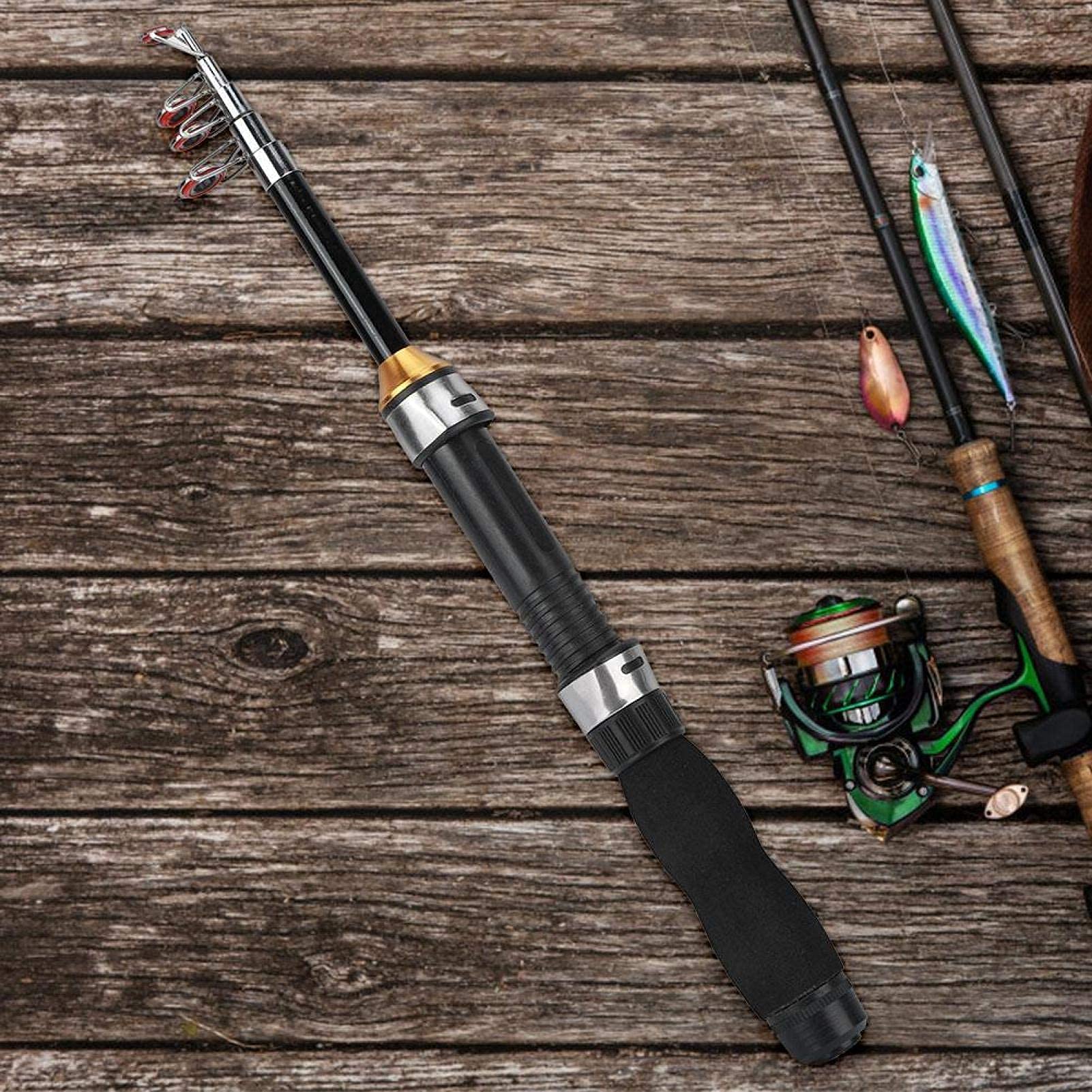Cyrank travel-pocket rod shown for quick ice fishing setup.