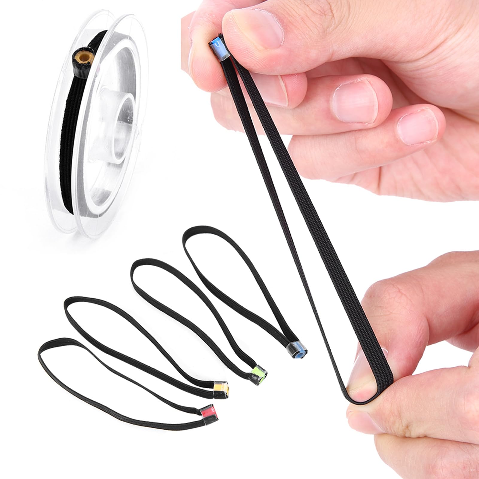 Elastic fabric material of fishing line holder