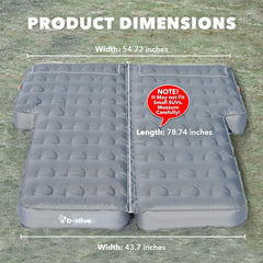 D-Hive two-sides foldable design promotes comfortable shared sleeping in SUVs.