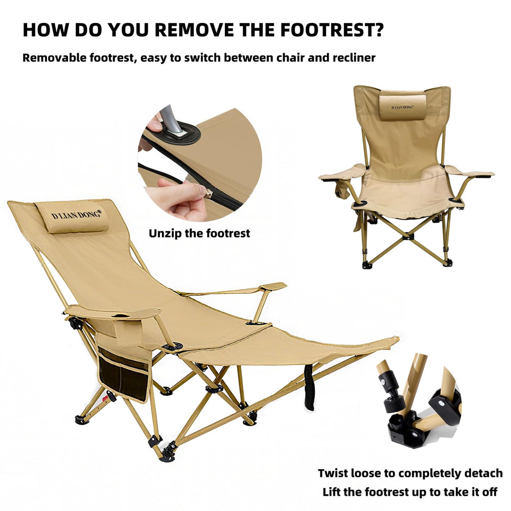 D LIAN DONG chair with side pockets for storage and easy reach