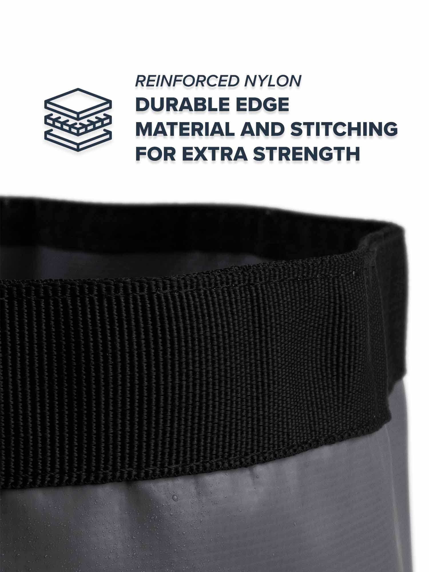 D-ring base for easy emptying and hanging
