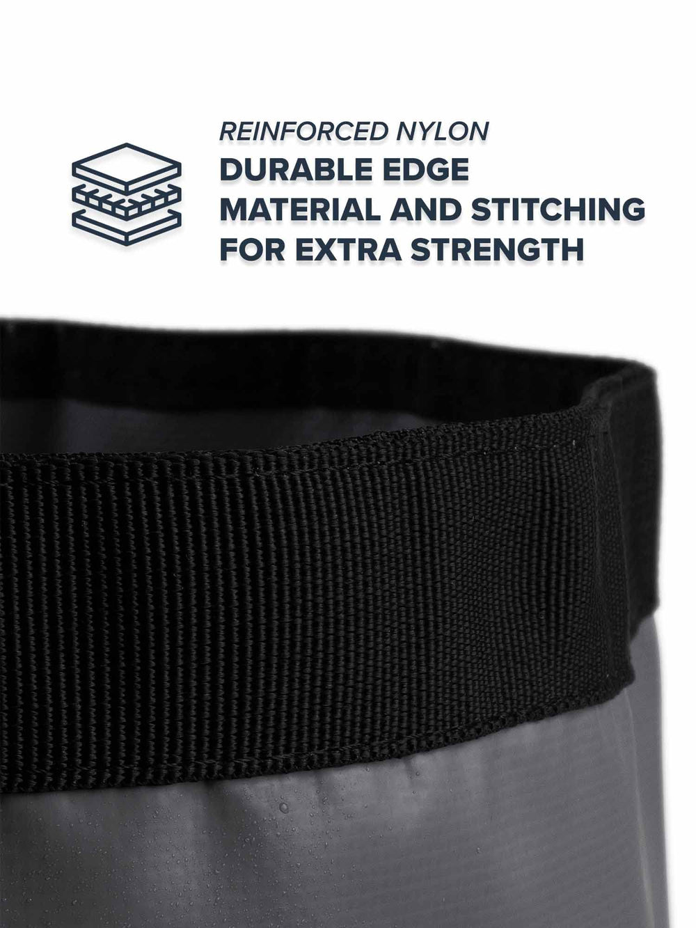 D-ring base for easy emptying and hanging