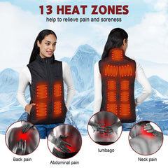 D1D9 heated vest displaying three temperature levels for customizable warmth