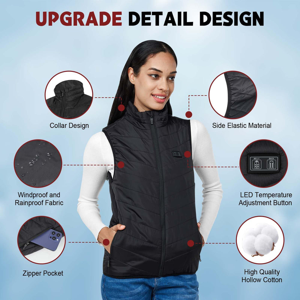D1D9 heated vest lightweight layering for extra warmth under jackets