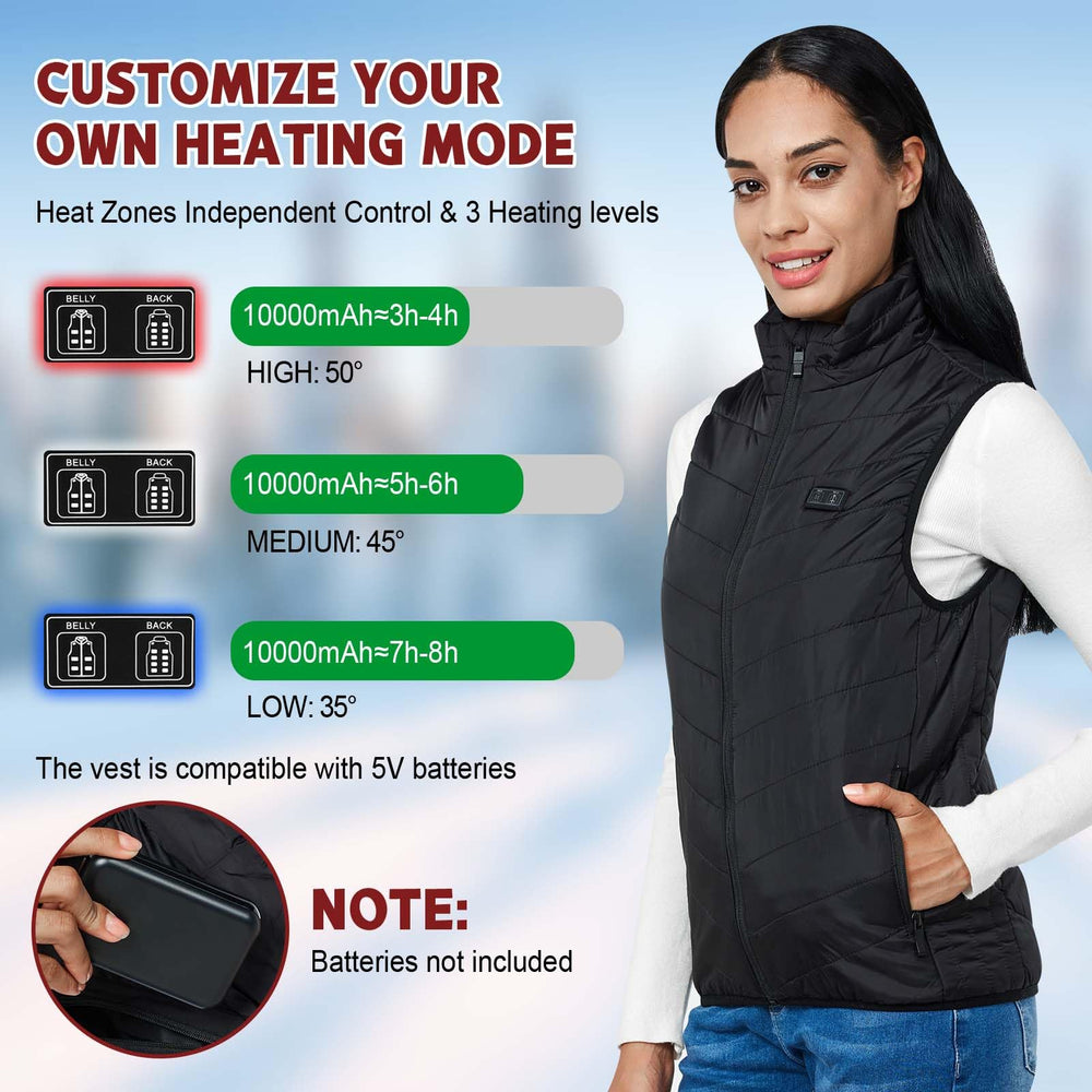 D1D9 heated vest in outdoor activities like hiking and camping