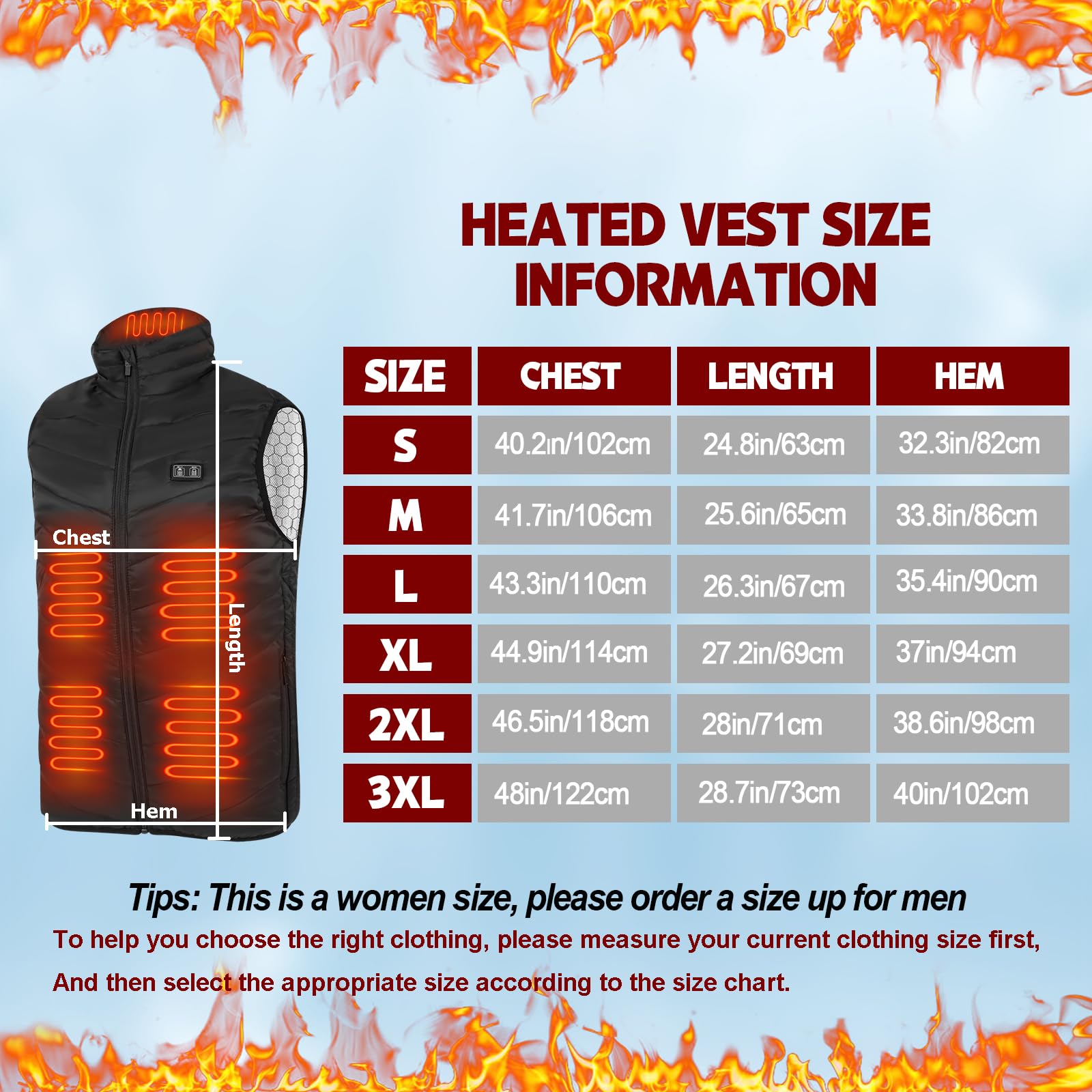 D1D9 heated vest unisex waist adjustment feature for versatile fit
