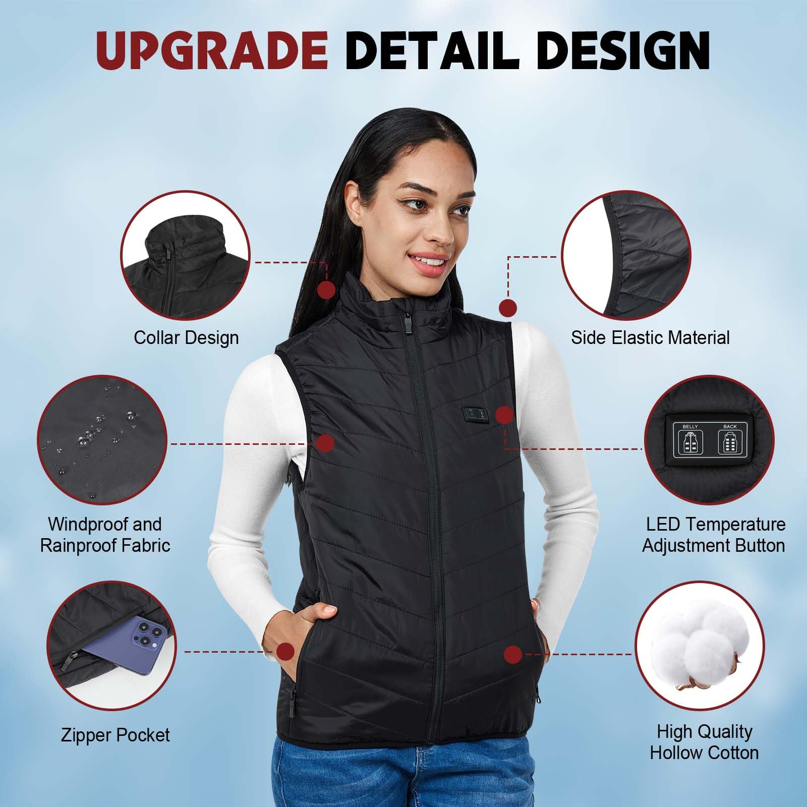 D1D9 heated vest black US Alpha XXL size for winter wear