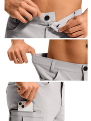 Dababell hiking cargo shorts fabric closeup reveals breathable quick-dry nylon-spandex blend