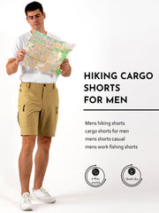 Dababell men's hiking cargo shorts moisture-wicking fabric keeps you dry on trails