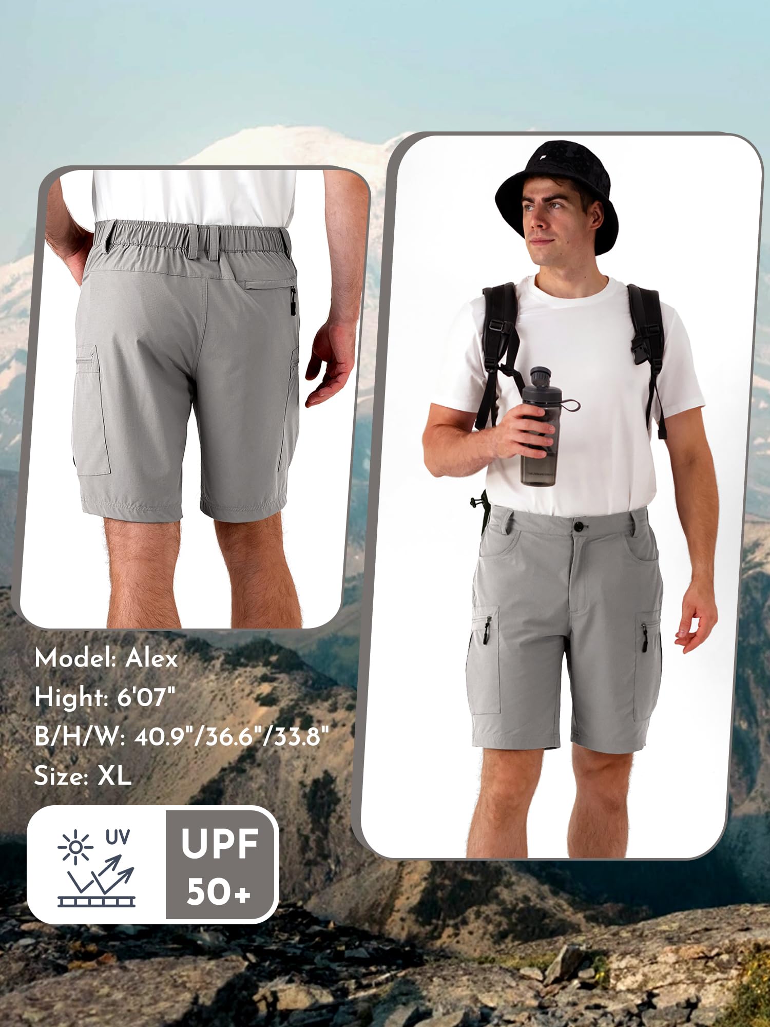 Dababell cargo shorts worn in wilderness illustrate versatile outdoor use