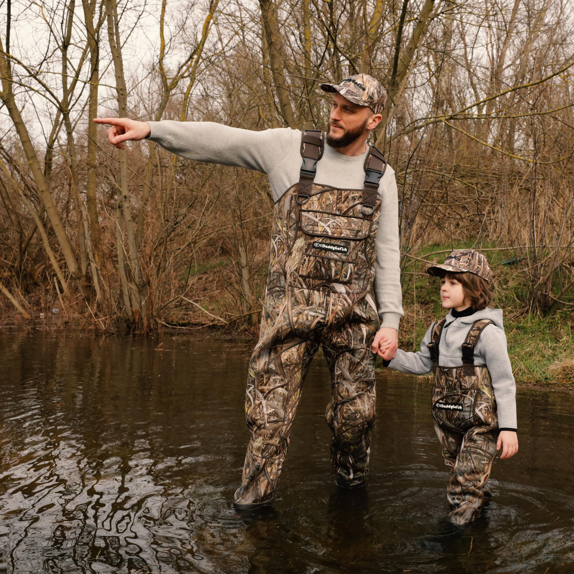 DaddyGoFish outsole traction for stable footing on wet or rocky surfaces