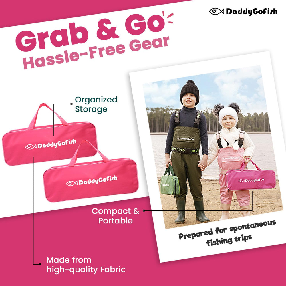 DaddyGoFish bait-net lets kids catch bait on-site for hands-on learning.