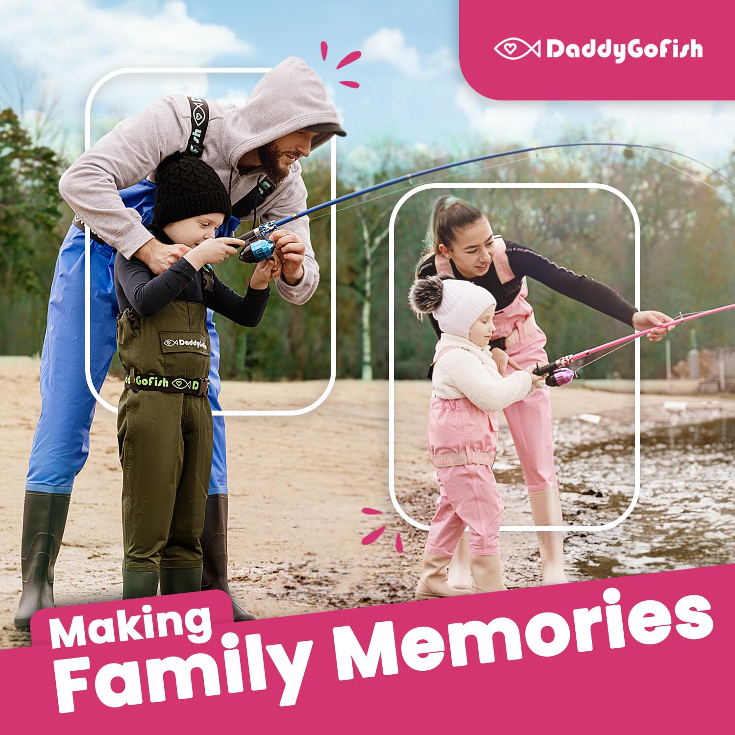 DaddyGoFish carry-bag keeps gear organized and easy to transport.