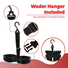DaddyGoFish durable waterproof waders demonstrate reliable protection in wet outdoor conditions