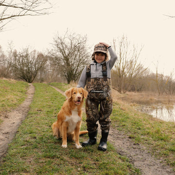 DaddyGoFish easy-on/off waders simplify transitions during fishing or hunting.