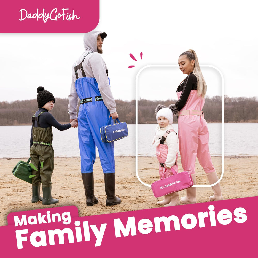 DaddyGoFish easy setup for kids means quick start and more outdoor time.