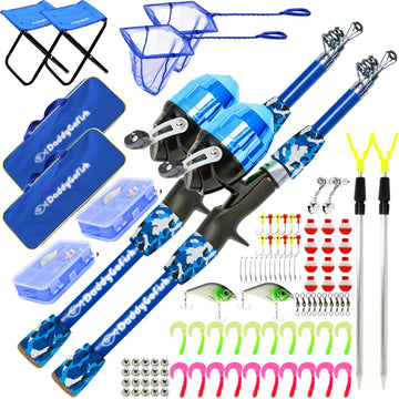 DaddyGoFish kids fishing pole and reel combo—easy start for beginners