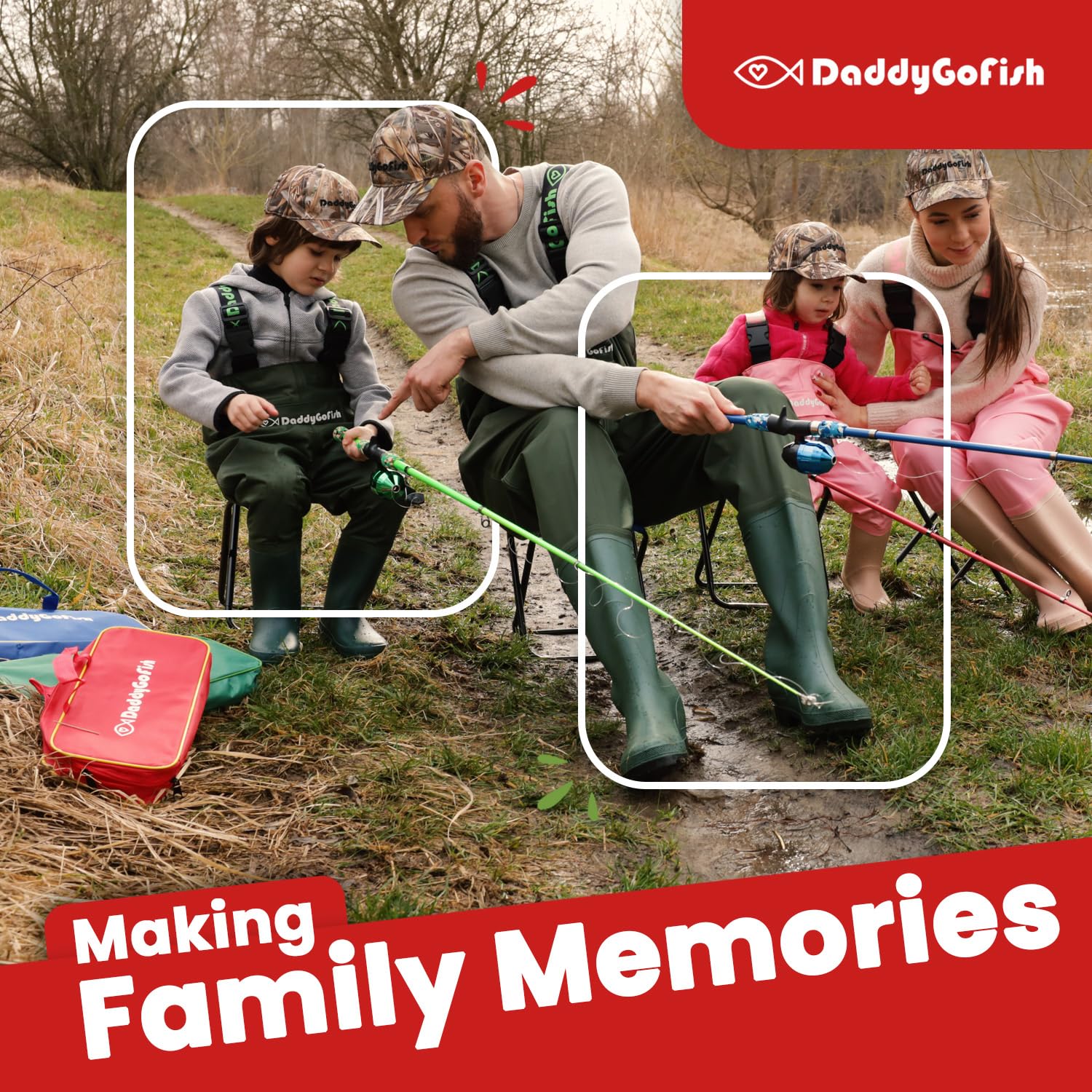 DaddyGoFish complete outdoor set ready for beginners and family outings.