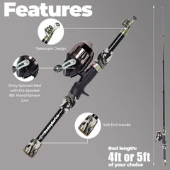 DaddyGoFish rod-holder-keeps-pole-off-ground to help prevent damage on uneven shores.