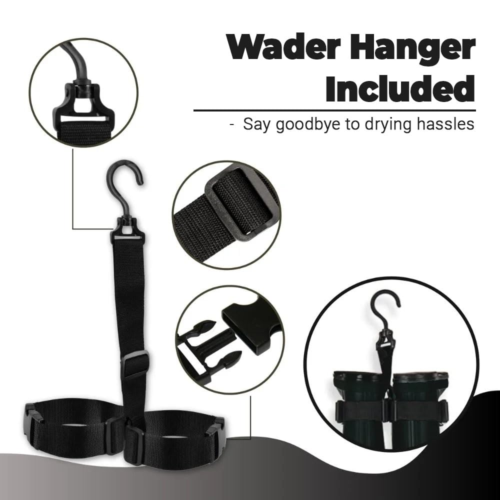 DaddyGoFish waterproof multiuse waders keep you dry during fishing and snow days
