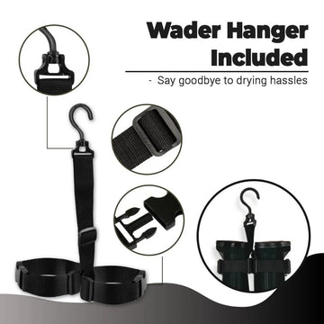 DaddyGoFish waterproof multiuse waders keep you dry during fishing and snow days