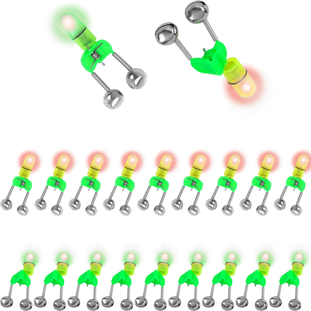 DAFURIET 20pcs LED night fishing rod bait alarm bells package image