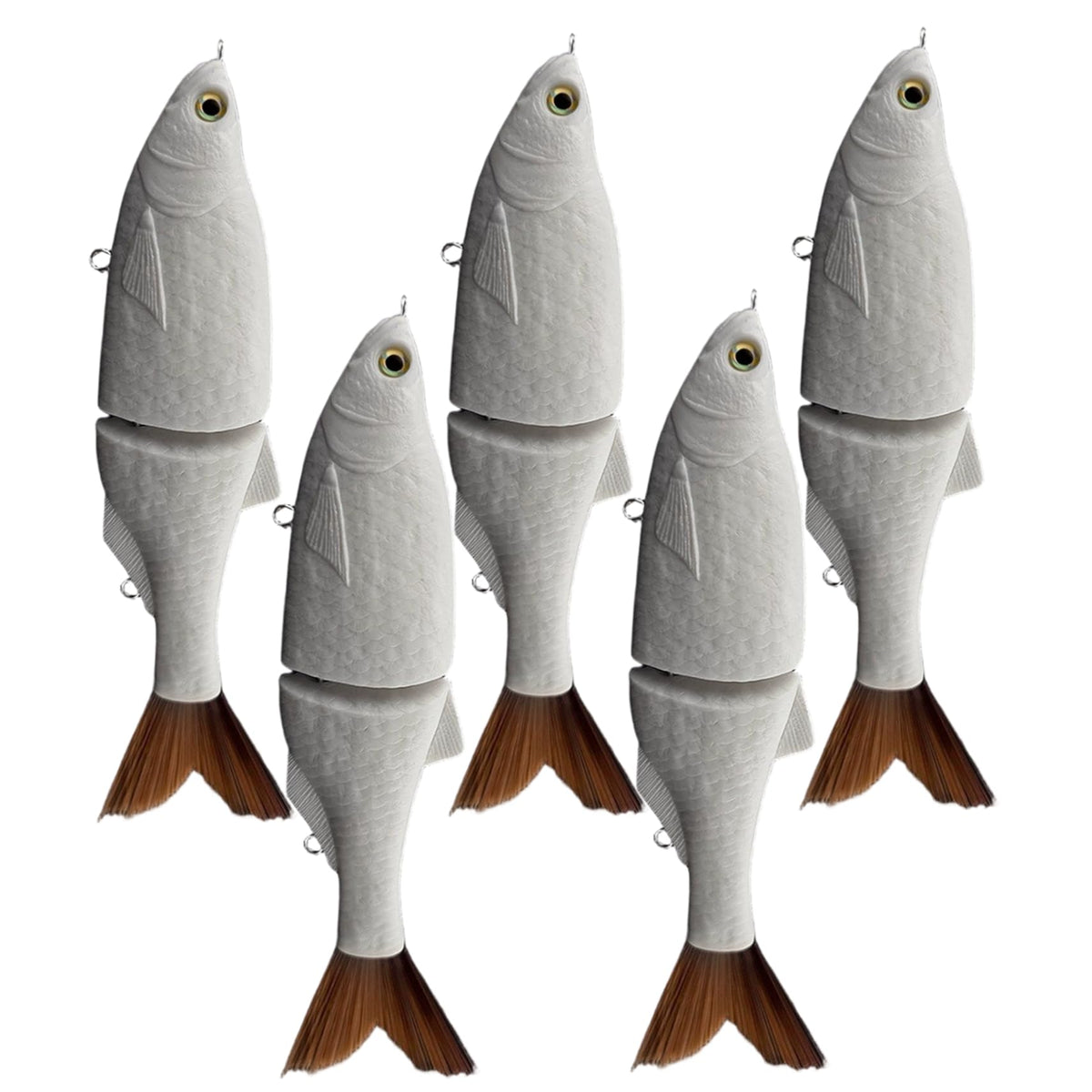 DAGLLGEW 5Pcs unpainted lure blanks ready for customization.