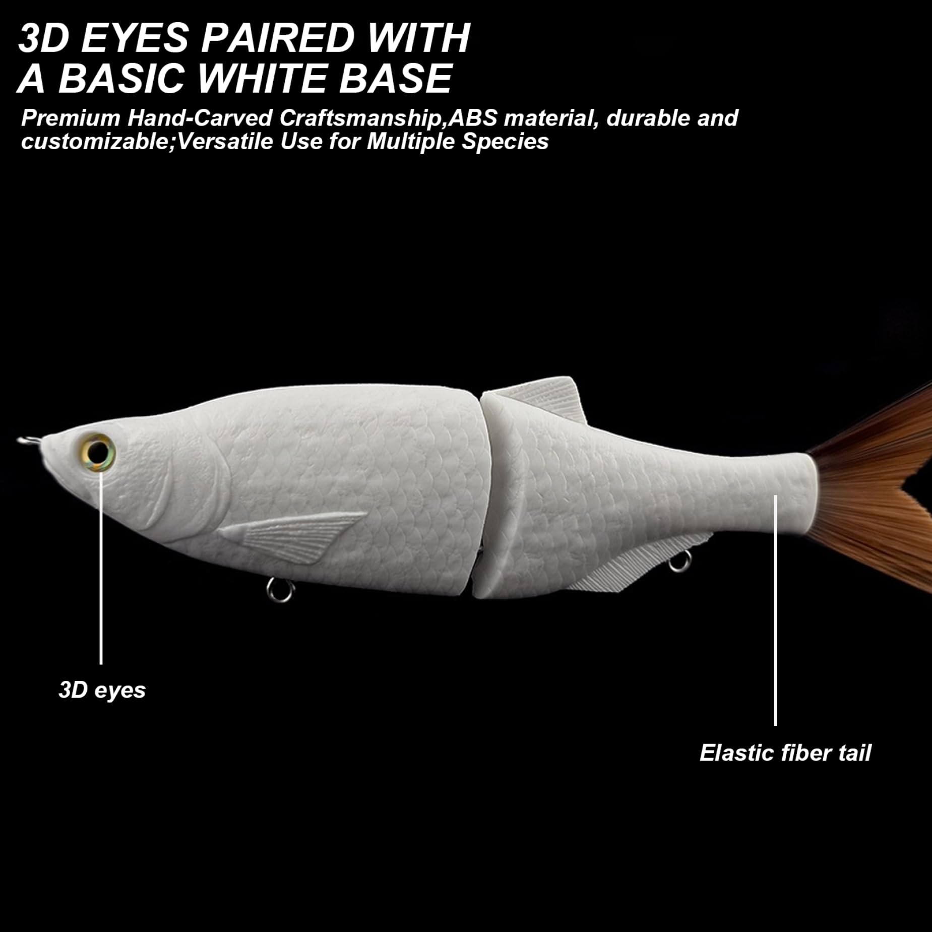 DAGLLGEW hand-carved fish-scale details for realistic lures.