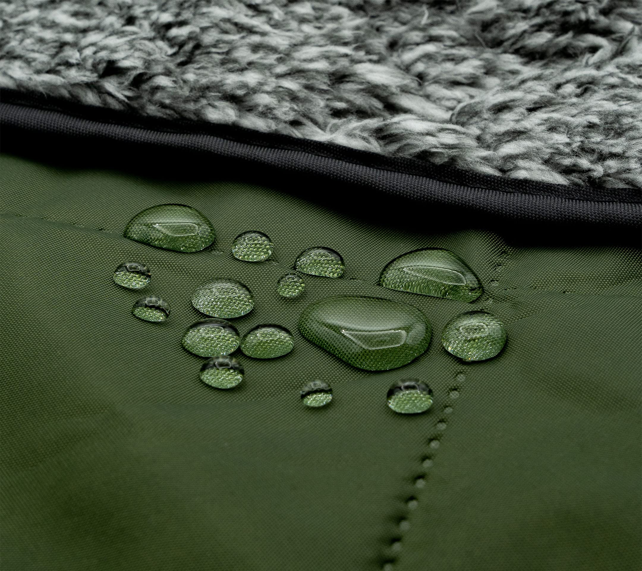 Dagmi Outdoors Sherpa Blanket folded compactly demonstrates easy carry and storage