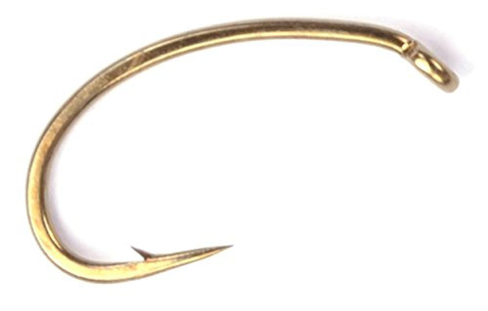 Daiichi 1120 bronze down-eye continuous bend hook for durable subsurface flies.