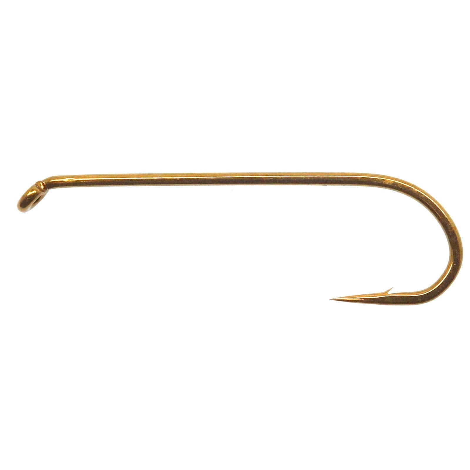 Daiichi 1710 wet/nymph hook close-up showing bronze finish and strong forged construction for nymph patterns