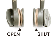 Arm with switchable corrugated line hook detail
