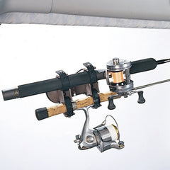 Daiichi Seiko rod-hanger with easy strap enables quick on/off rod placement.