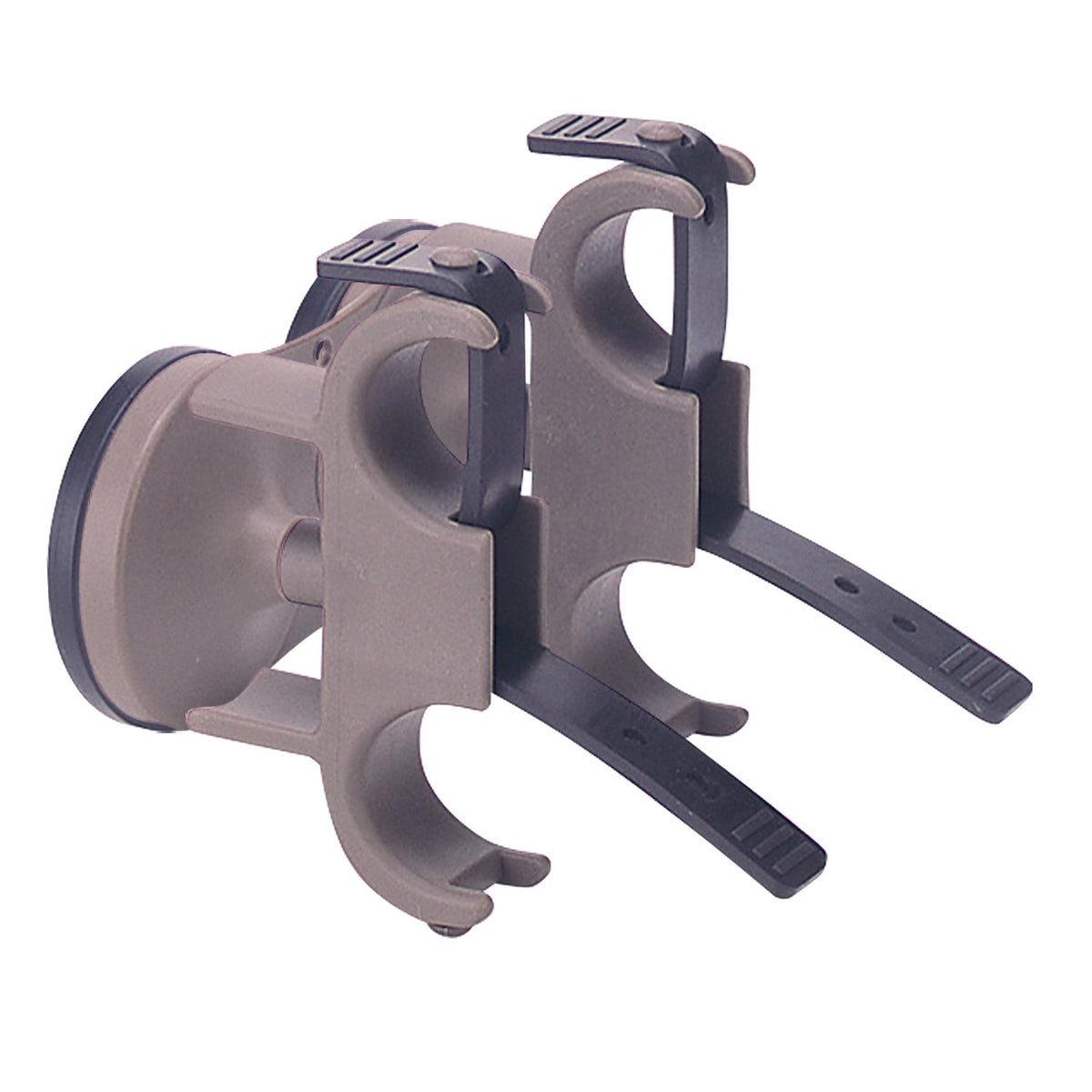 Daiichi Seiko rod holder with suction cup shows a compact, rattle-free car mount.