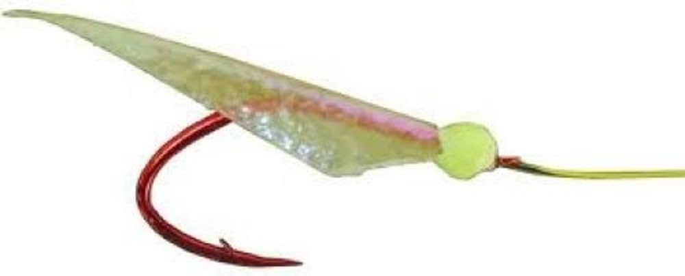 Daiichiseiko D03R-W4 Bleeding Sabiki Rig with Glo-Head and Rainbow Fishskin attracts reef and inshore fish