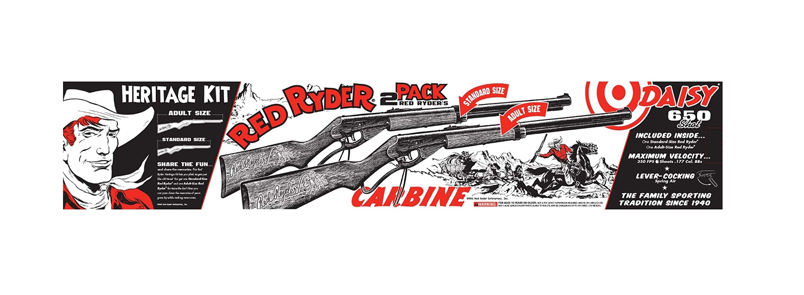 Adult and youth Daisy Red Ryder in the Heritage Kit